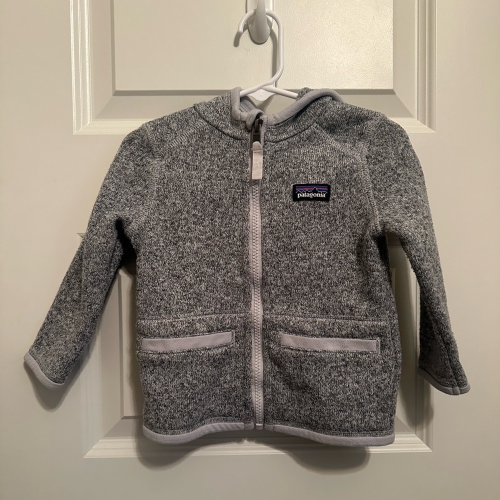 Grey Patagonia Zip Up size 12-18 month